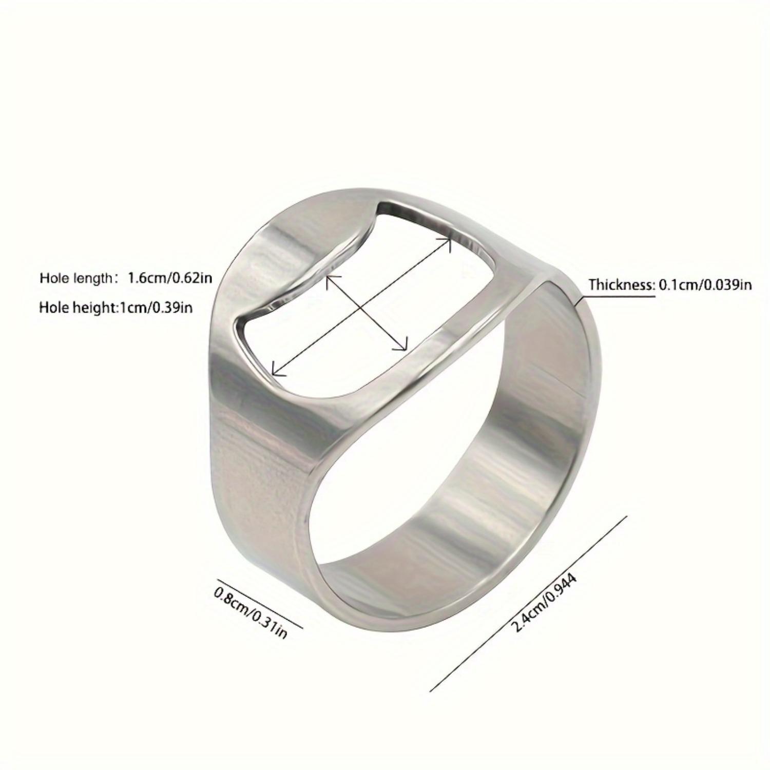 

Открывалка для бутылок с кольцом из нержавеющей стали, портативная и прочная.
