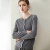 Women's Pure Cashmere Round Neck Cardigan - Autumn/Winter, Twelve-Gauge, Solid Color, Single-Breasted Sweater