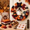 1 Set 3D Layered Texture 3D Fabric Wreath Lightweight Handmade Stuffed Wreath  Home Decoration