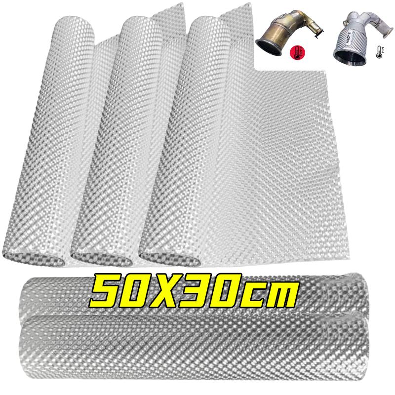 Bouclier d'Isolation Thermique d'Échappement Automobile Aluminium pour Compartiment Moteur Sous Châssis Protège Accessoires Alliage Plaque à Motif Embossé