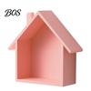 Wall Shelf Wood House Display Shelf, Mounted Decorative Floating Kids Room Small Toys Dolls Organizer for Entryway, Living Room, Nursery