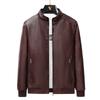 Men's Business Casual Leather Jacket Stand Collar Simple Men's Jacket Versatile Korean Style Jacket Trendy High-quality Jacket