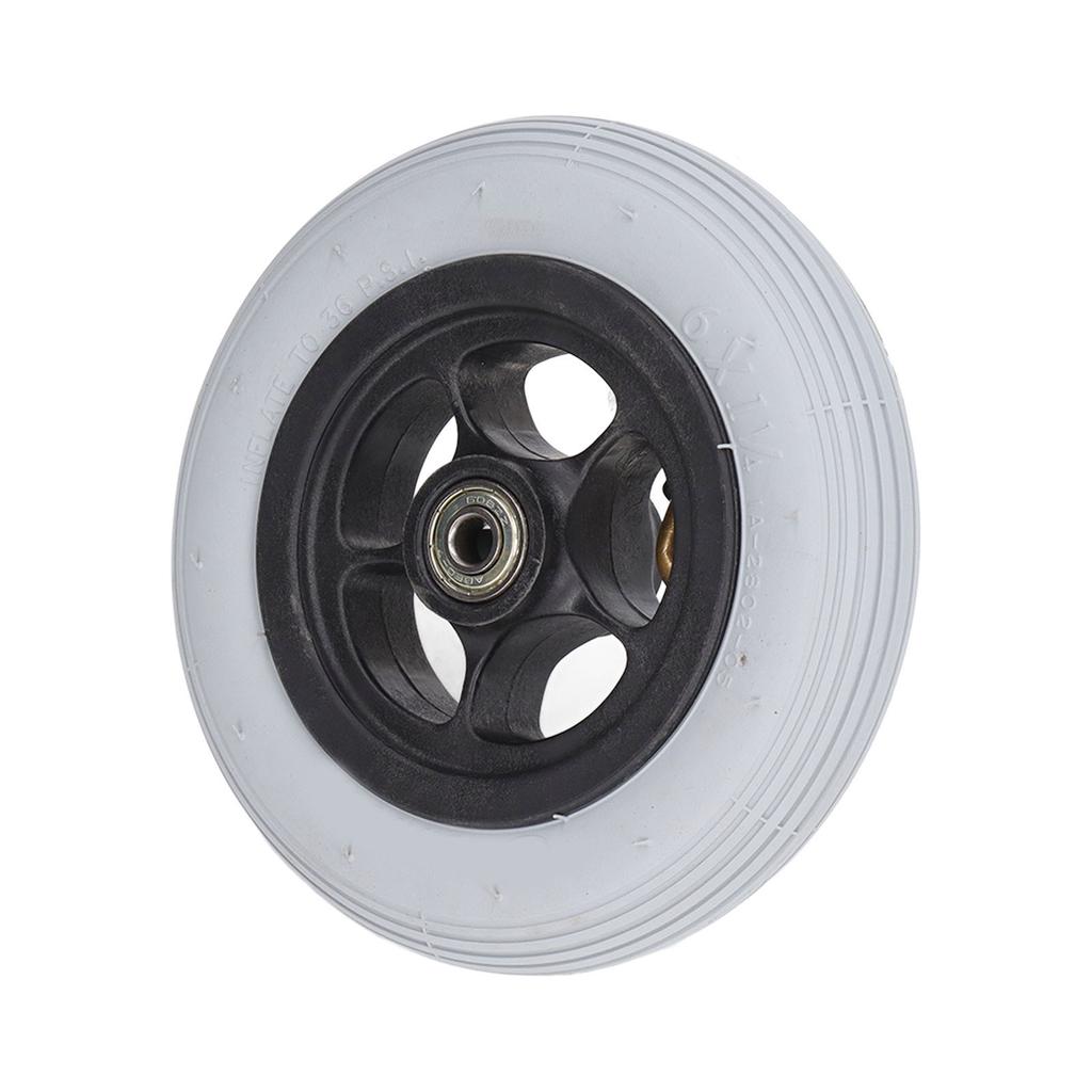 Roată de scaun cu rotile electrice de 6 inci, butuc din aliaj de aluminiu fără zgomot. Înlocuire roată gonflabilă din cauciuc