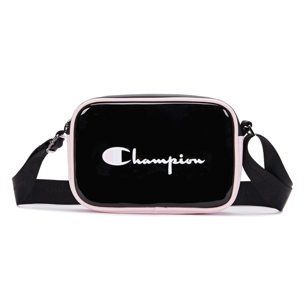 New Champion Polyvinyl Chloride Crossbody Bag Medium Size Unisex Black U3AACPU10
