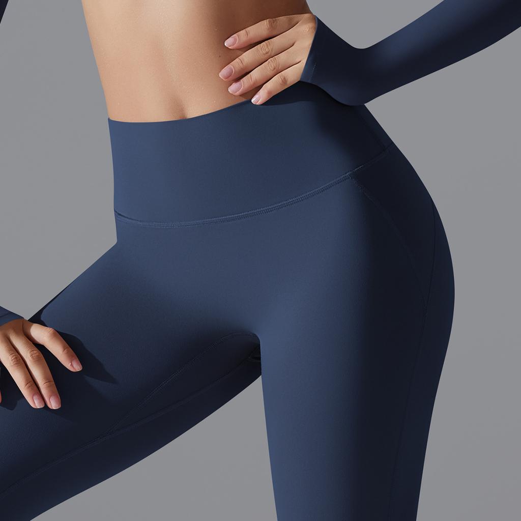 Yoga Clothing Trend Sports Gathering Long Sleeved Solid Color Slim Fit Elastic Fitness Clothing Running Training Sports Suit