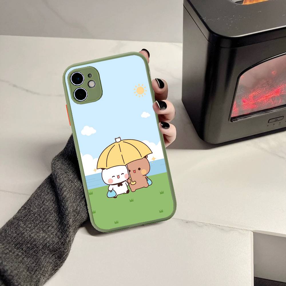 Cute Cartoon Bubu Dudu Phone Case For iPhone 16 15 14 Plus 15 13 12 11 Pro Max X XS MAX Matte Cover