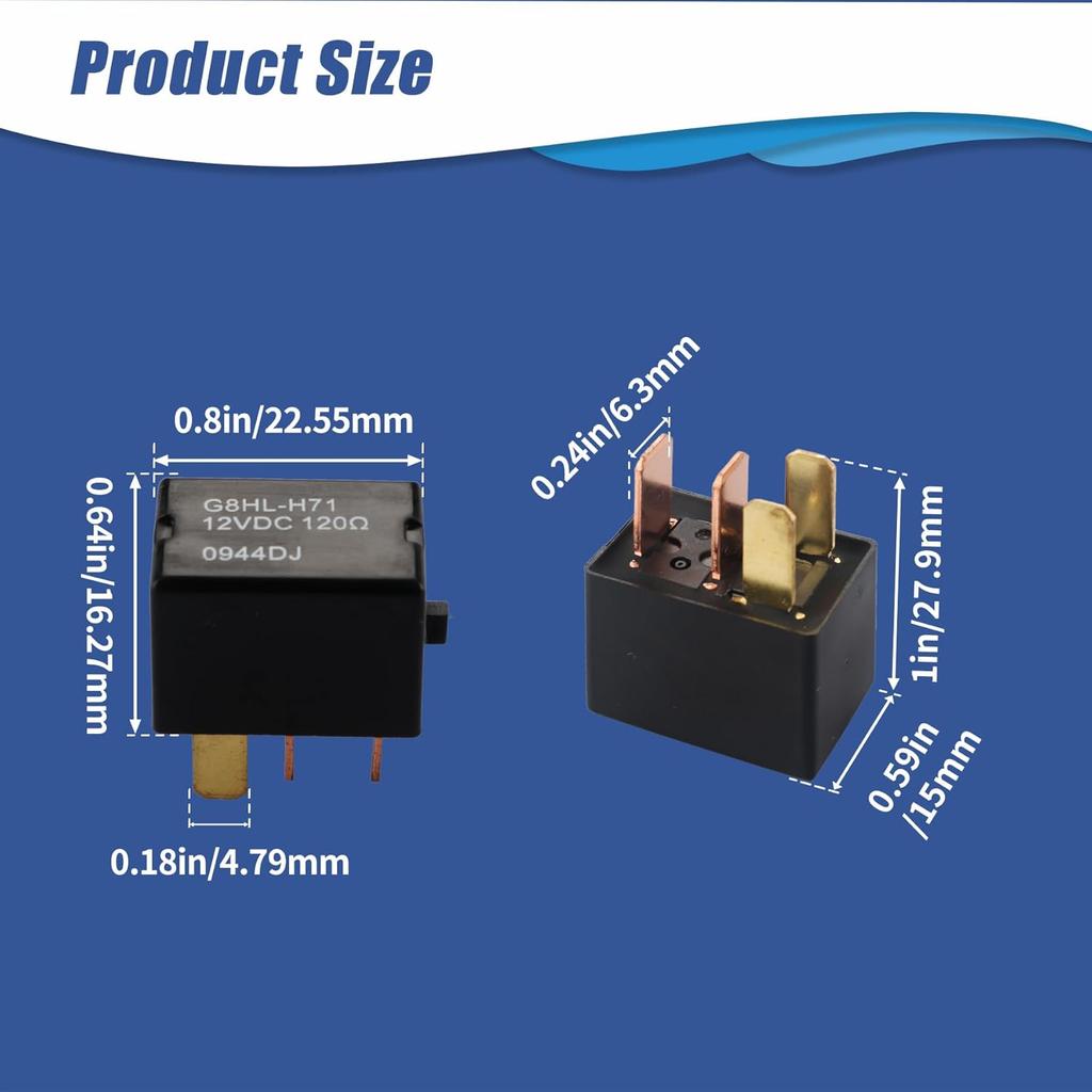 2 Pack G8HL-H71 AC Starter Relay 39794-SDA-A05 39794-SDA-A03 for 2003-2014 Accord 2006-2014 Civic Crosstour CR-V CR-Z Element ight Odyssey Pilot TL