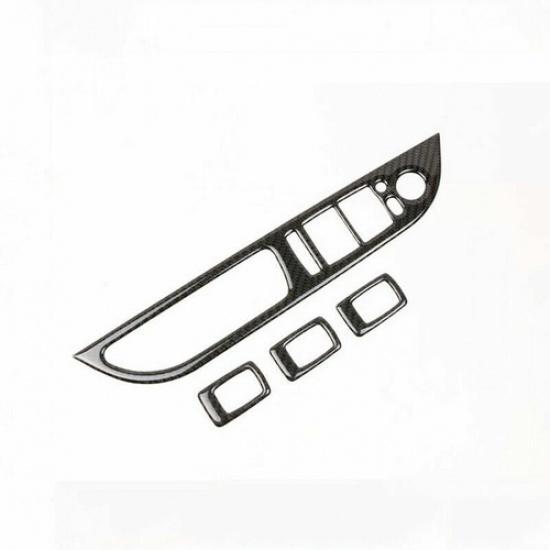 For BMW 5 Series E60 2008-2010 Car Door Armrest Panel Cover Trim Carbon Fiber