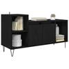 TV Stand Black Oak Effect 100 x 35 x 55 cm Particleboard