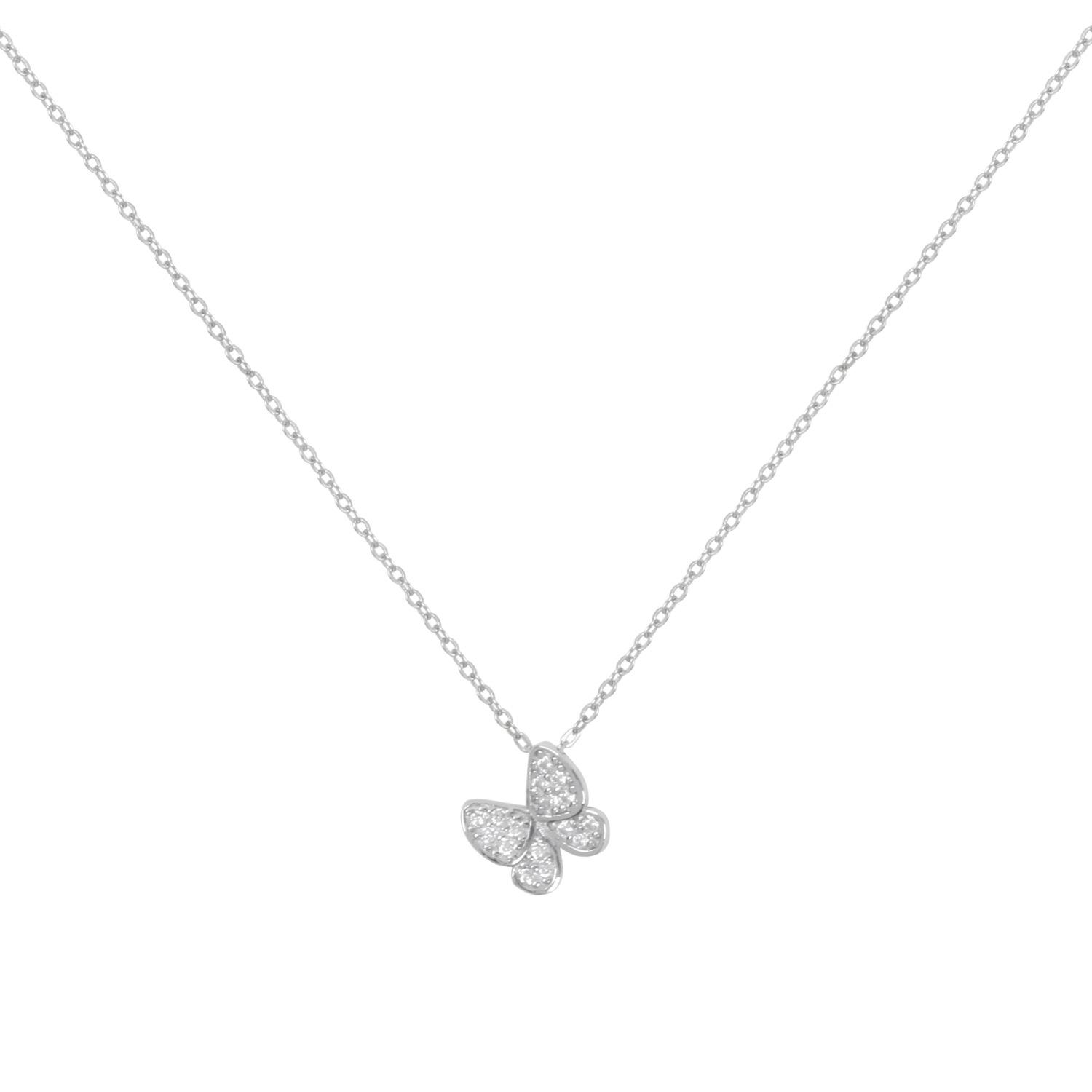

925 серебряное легкое роскошное ожерелье женское нишевое шикарное простое темпераментное продвинутое чувство циркон бабочка ключичная цепочка 925 silver
