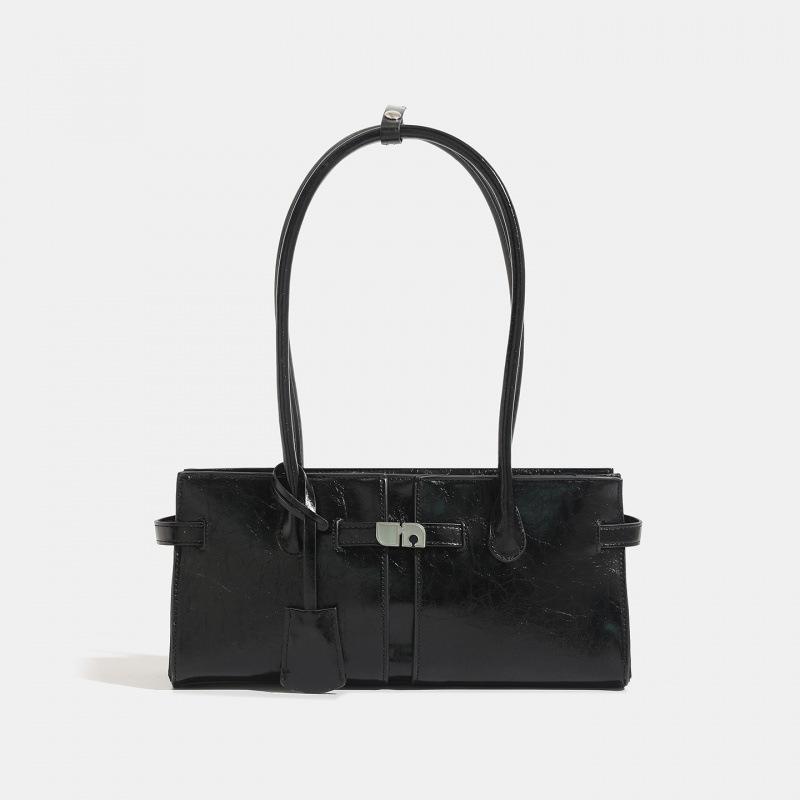 

Niche design baguette underarm bag women s 2025 new versatile commuter handbag high-end large-capacity shoulder bag чёрный