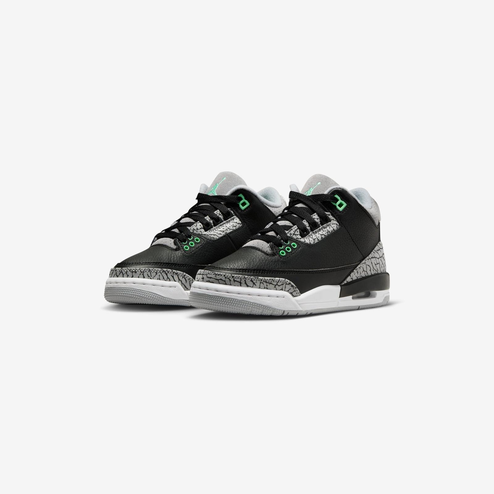DM0967-031 Nike GS Air Jordan 3 Retro Green Glow 6Y