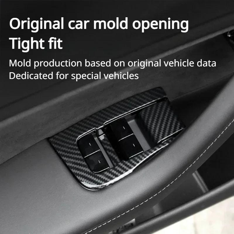 For Tesla Model Y Window Lifter Switch Buttons Cover Trim Frame Button Stickers  Car Interior Accessories