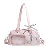 Urban Minimalist Pu Shoulder Bag With Spliced Design For Daily Use