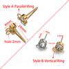 100pcs/20pcs 4mm Stainless Steel Ear Studs Rhinestone Earring Posts with Loop Rings for Earrings Jewelry Making DIY Wholesale