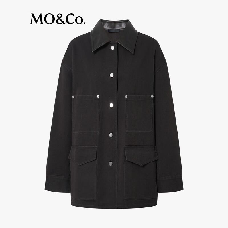 MO&Co. Women's Solid Cotton Jacket