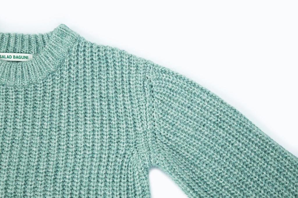 SALAD BAGUNI Metallic Round Pullover - Mint