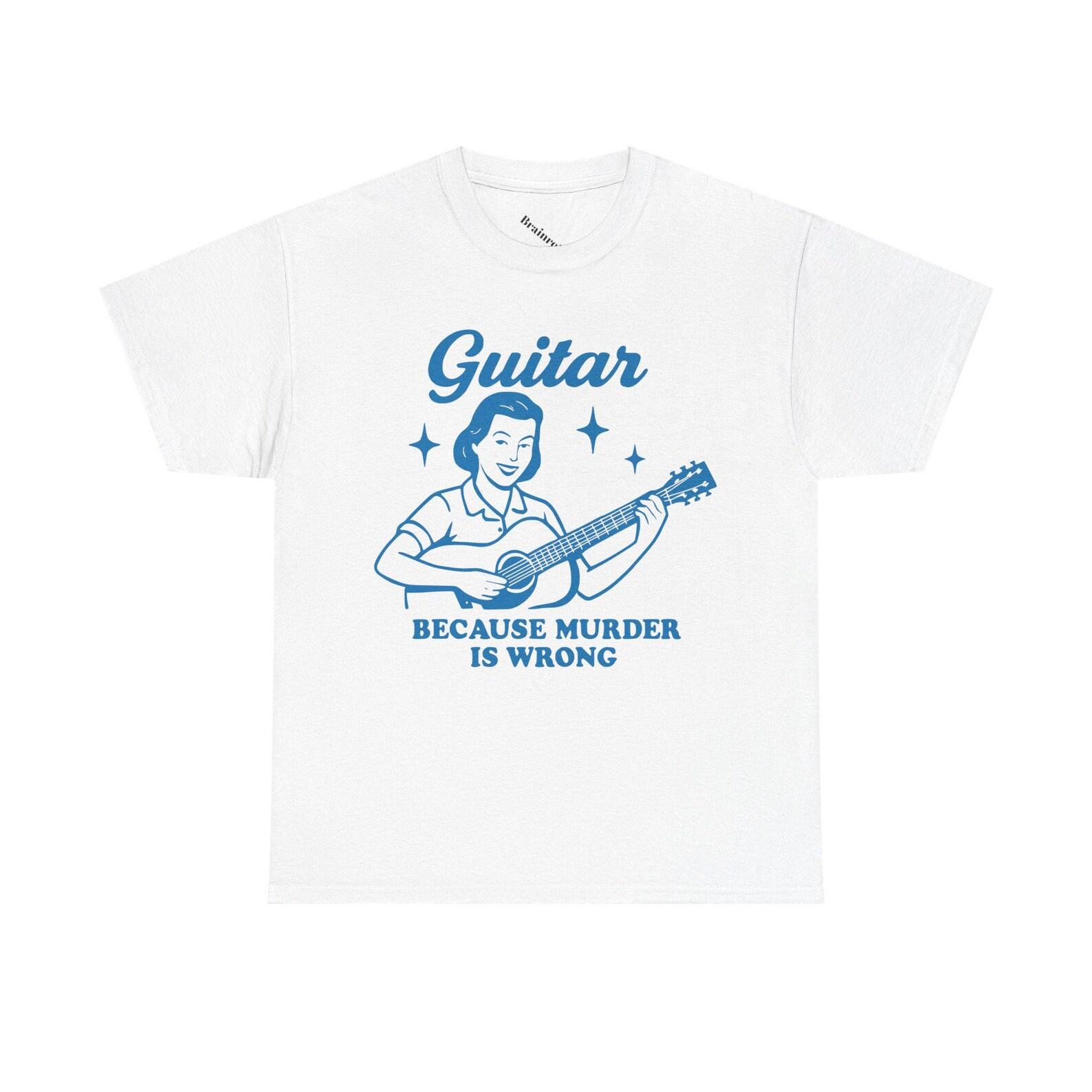 Sarcastic Guitar Mom Tee: Retro Musician Outfit S