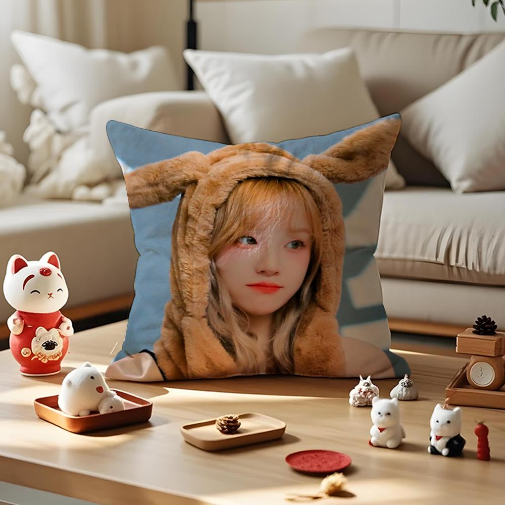 YUQI Chinese Singer Cushion Cover Silky Short Plush Invisible Zipper Dustproof Sofa Pillow Case for Home Decor