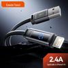 Tookci 2.4A Fast Charging Silicone Data Cable with Digital Display for iPhone 14/13/12