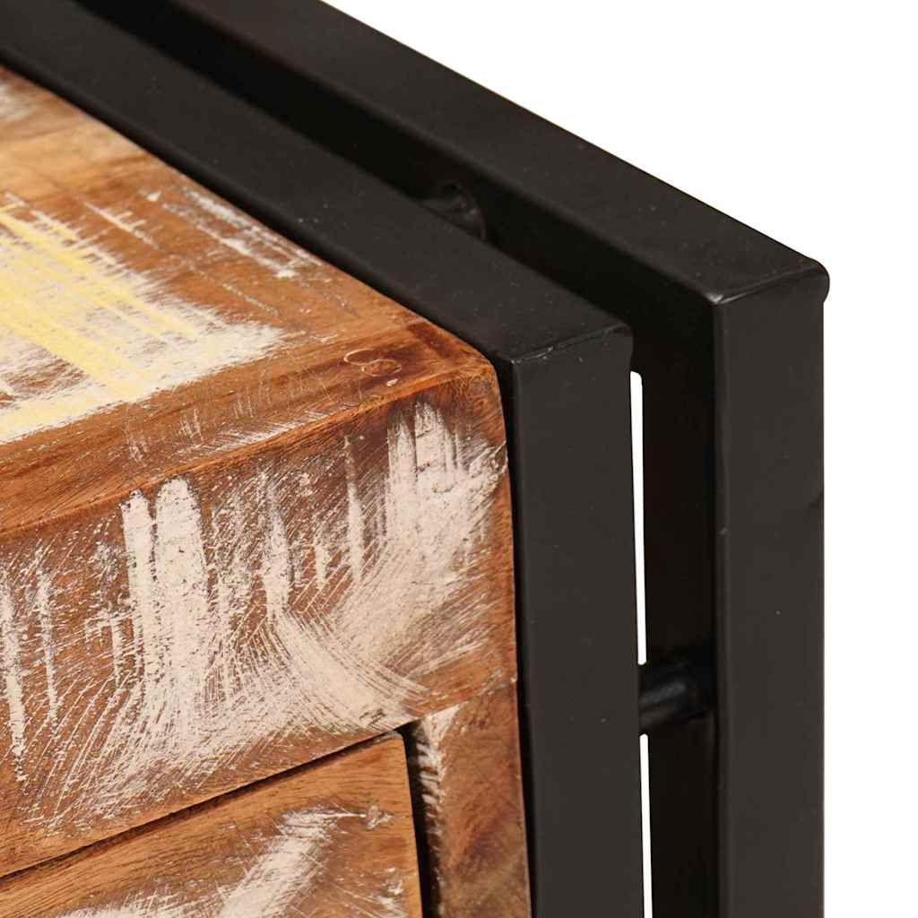 Side Table 30 X 30 X 40 Cm Solid Upcycled Wood