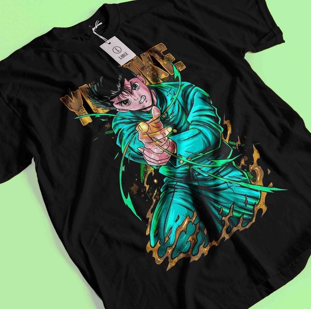 Yu Yu Hakusho T-shirt Yusuke Urameshi Tshirt Kuwabara Kurama Hiel Shirt Anime