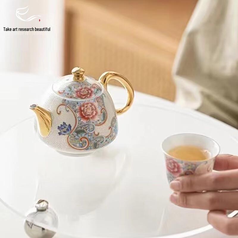 Dunhuang Art Cloisonné Enamel Tea Set