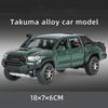 1:32 Tacoma HiLux Model Toy Off-road Vehicles Alloy Diecast Sound Light Doors Opened Pull Back Shock Absorption for Kids Gifts