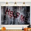 Halloween Horror Party Decoration Backdrop Banner |Bloodstain "HELP ME" Theme | Multipurpose Room Photo Booth Backdrop