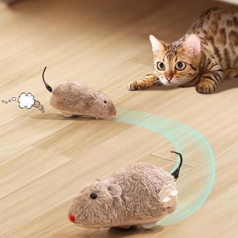 Cat Toy Simulated Plush Mouse Teasing Interactive Kitten Catching Toy Teeth Grinding Amuse Oneself Cat Toy