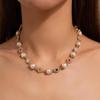 1 Stück Elegante Imitationsperlenkette für Damen Kragen Wed Braut Goth Strass Choker Party Schmuck Geschenke Neu