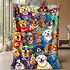 Sleeping Dog on Moon Theme blanket Lightweight Warm Flannel Blanket Decorative Throw Blanket for Home Decoration