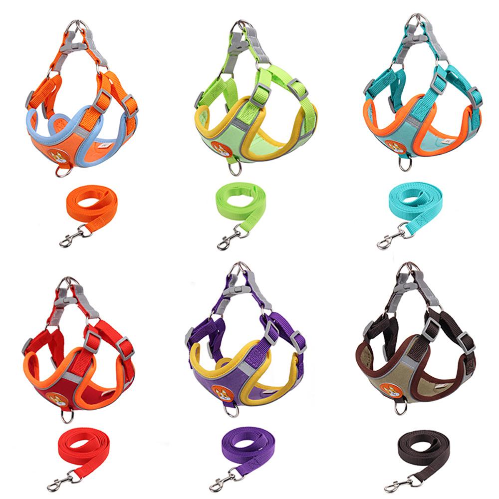 Dog With 15m Harness Traction Leash Set No Pull Dog Vest Strap Adjustable Reflective Breathable Harness For Dogs Puppy And Cats