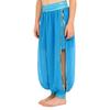 Shorts de Danse du Ventre pour Filles Chiffon Anneau O Taille Froncée Pantalon à Fente Latérale Costume d'Halloween Carnaval