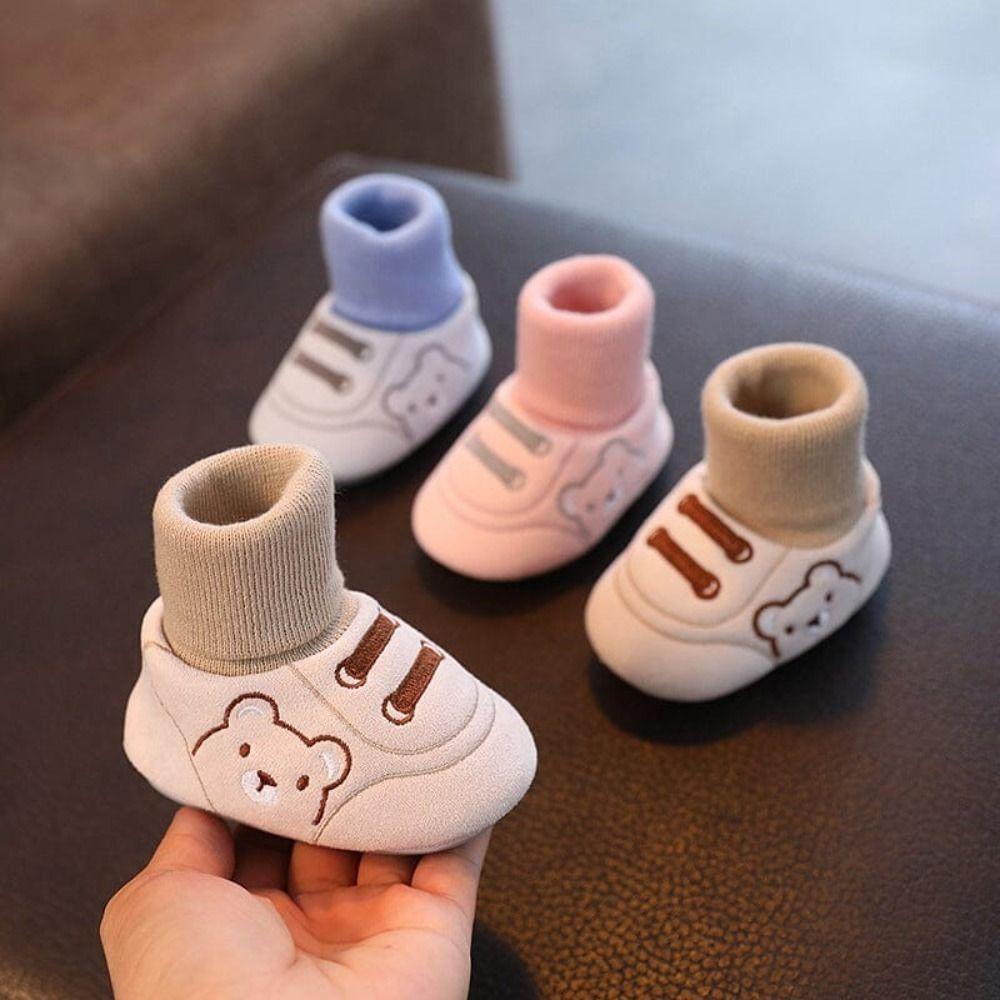 Cartoon Design Baby Walker Shoes Non-Slip Infant Shoes Cute Child Floor Sneaker  Walking Practic