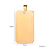 5Pcs High Quality Rectangle Tags Pendant Charm Stainless Steel ID Blank Tags 4 Colors Both Side Polished