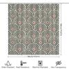 Black White Red Bath Shower Curtain With Sunburst Floral Pattern Decorative Waterproof Washable For Home Bathroom Accessories De