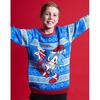 (5-6 ans) Pull de Noël Sonic le Hérisson (Bleu pour garçons)