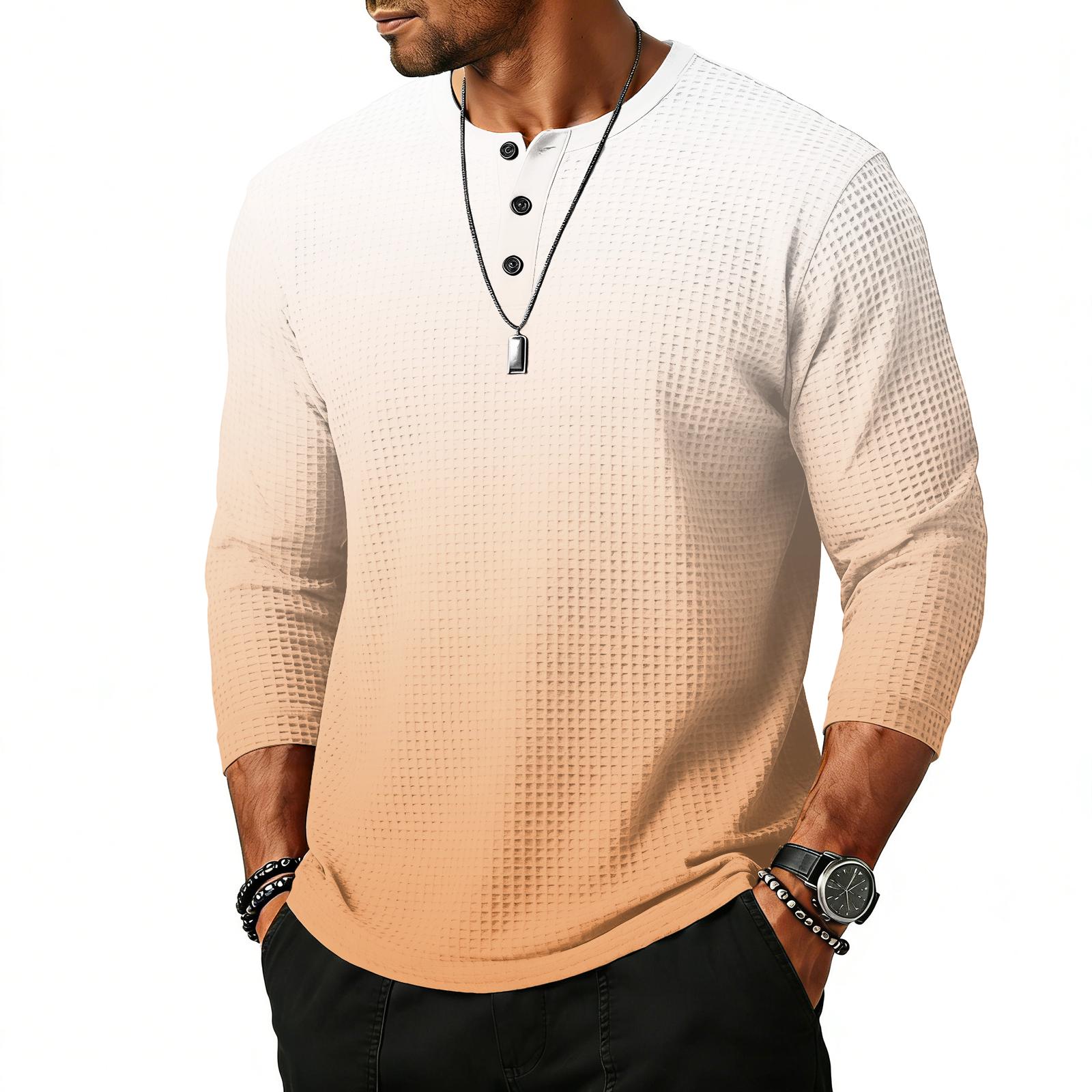 

Чоловічий топ з рукавом реглан три чверті XL шафрановий