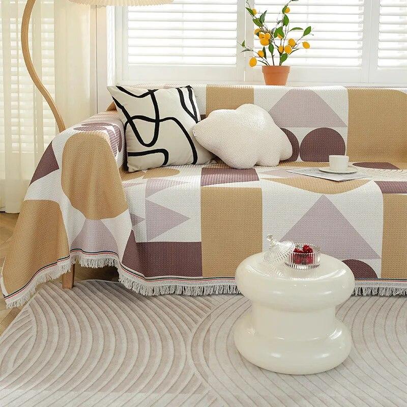 Sofabezug im nordischen Stil, staubdicht, Mehrzweck-Couchtuchbezug, Campingdecke, Sofadecke, Wohnzimmer-Dekorationstuch