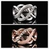 Ring Hollow-out Cross Inlaid Rhinestones