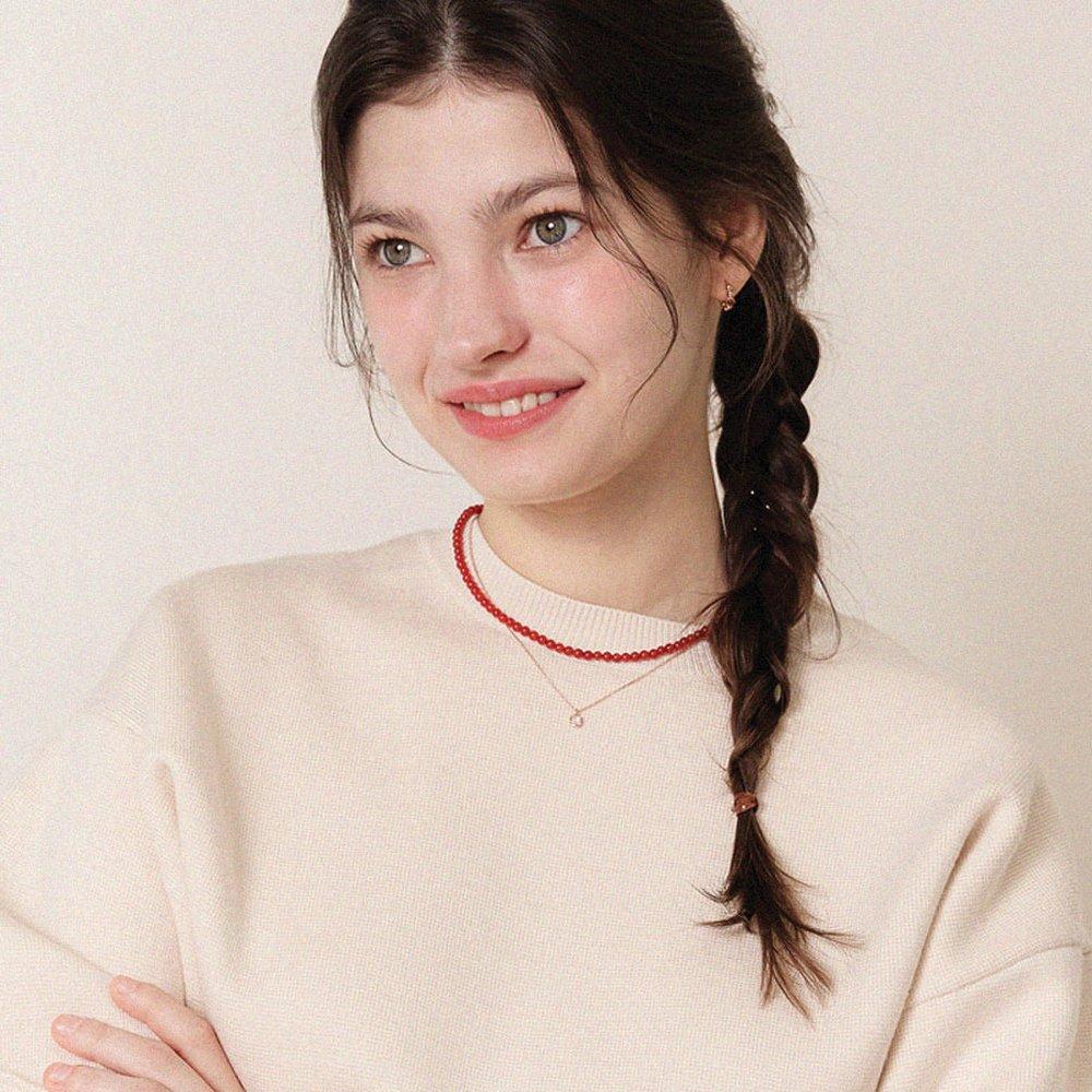 J.Lauren Red Jamano Gemstone Necklace N01197