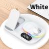 4 In 1 Wireless Chargers For iPhone 11 12 13 Pro Max 15W Fast Charging Dock Station For Apple Watch/Airpods With Lamp Clock