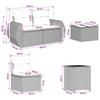 Sofa Set 8 Pieces Beige and Cream White Poly Rattan and Steel