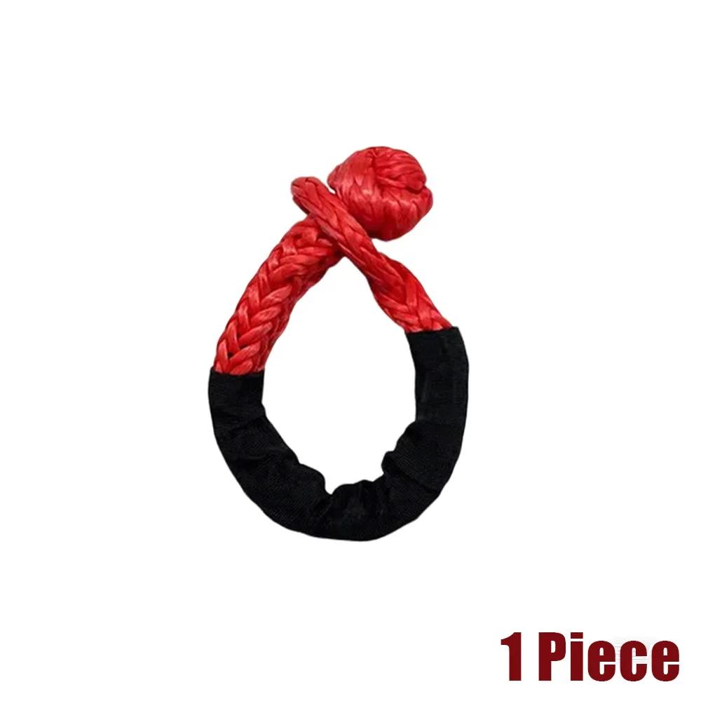 1pc Auto Accessories Car Road Recovery Towing Ropes Protective Sleeve 38000 Lbs Synthetic Fiber Heavy Trailer Pull Strap Shackle
