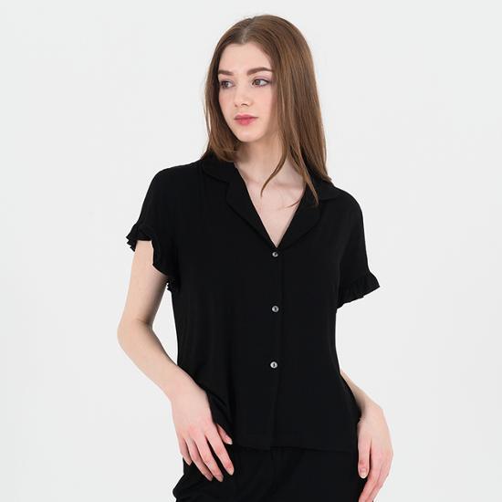 RYMD modal ruffle short sleeve two-piece pajamas homewear 2color