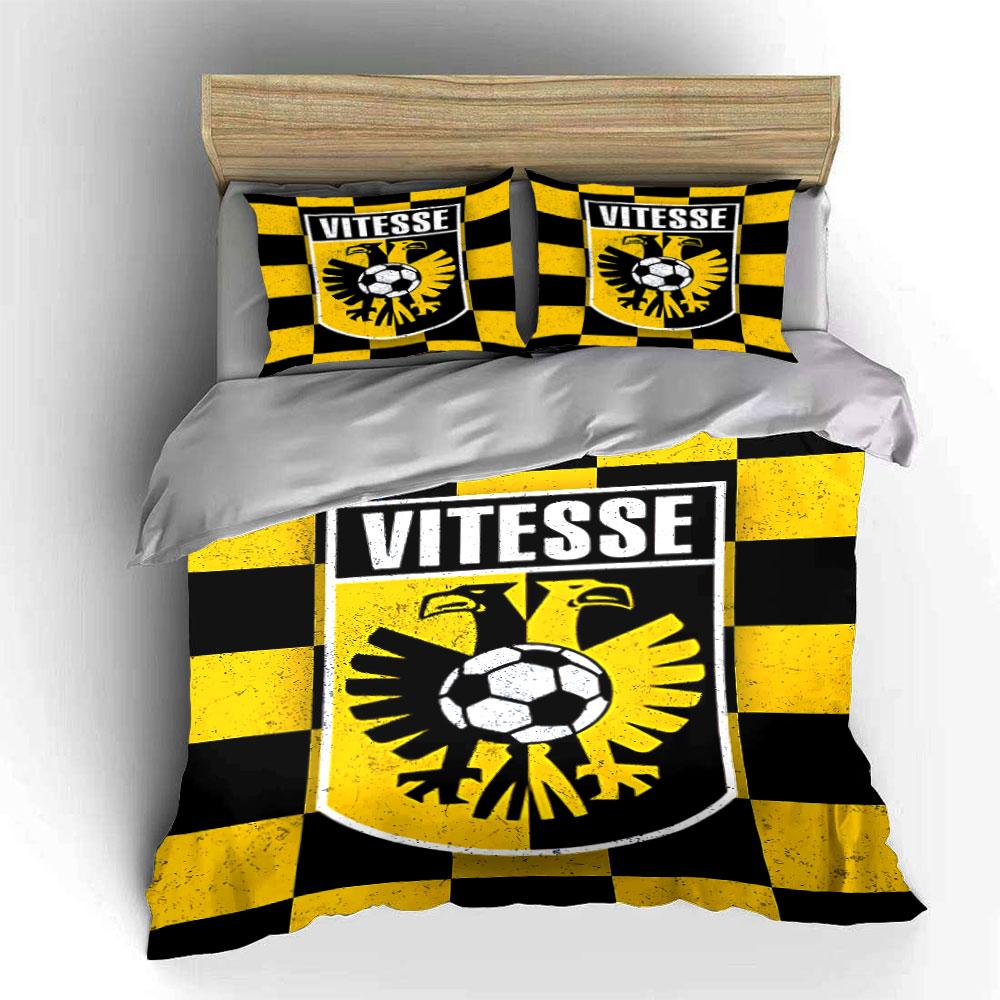 "Vitesse Soccer Bedding Set" Bedding Duvet Cover Set Duvet Cover Pillowcases (1 * Duvet Cover 2 * Pillowcases, Without Duvet Insert)
