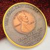 1793-2025 Lincoln, USA, gold-plated color printed commemorative medal, decorative ornament, pendant, gift coin, commemorative coin