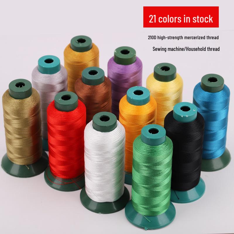 Sewing Machine Leather Thread: 210D/3 Ply High-Strength Mercersized Nylon for Handcrafts, Sofas, and Thick Fabrics
