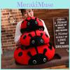 Adorable Orange Plush Ladybug Stuffed Toy Cute Cartoon Insect Pillow Cushion Gift